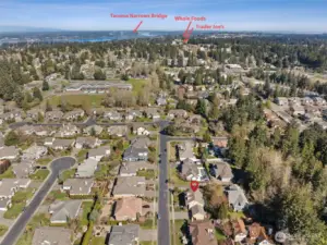 Close to shopping at the only Whole Foods and Trader Joes in Pierce County!