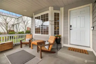 Welcome your guests on the covered front porch!