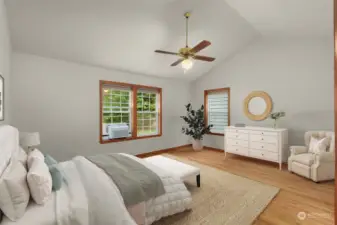 Virtually Staged Primary Bedroom.