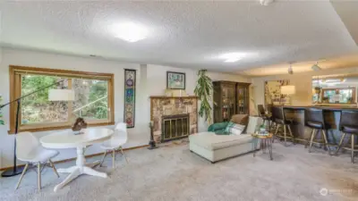Another perceptive of this large basement living space, enjoy as is or come & make it your own!