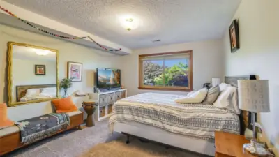 Great sized basement bedroom with large window.