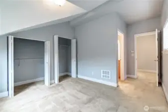 Primary bedroom with 2 large closets.