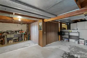 Unfinished basement.