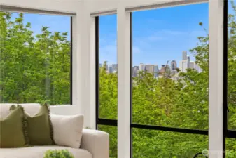 Excellent view all year round from this upper level