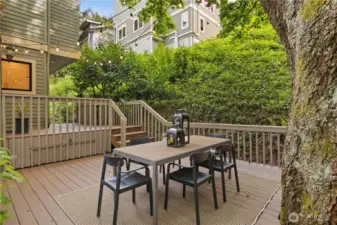 Enjoy this beautiful space to have your dining table and gas grill (gas connection installed).