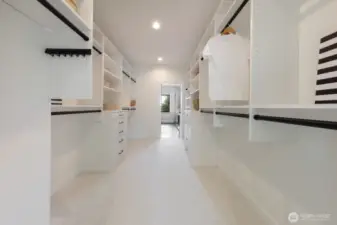 HUGE primary closet.