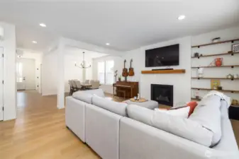 This is an open floor plan for ease of conversation.