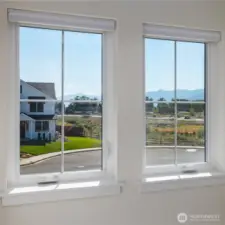This is the front dormer of the bonus room looking out at the mountains.