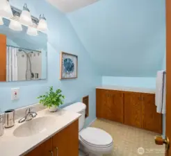3/4 Bath located upstairs.