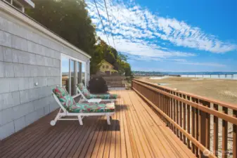 Completely unobstructed views off the deck.