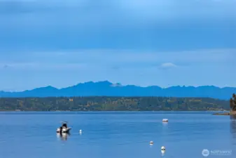 Serene views of the Olympic mountains will take your breath away.