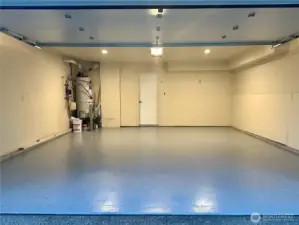 Newly painted garage floor.