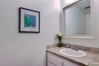 Primary half bath.
