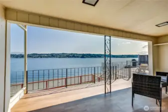 Expansive deck for entertaining or simply watching the seals play.