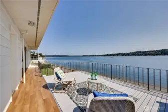 Another view of expansive deck.