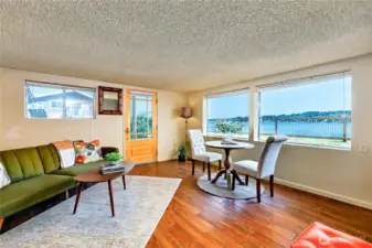 Another view of the separate living space downstairs.  The views are just as stunning as the upper levels of the house.