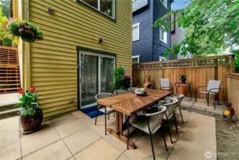 Back patio, very private and serene