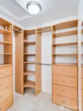 Custom Walk In Primary Closet