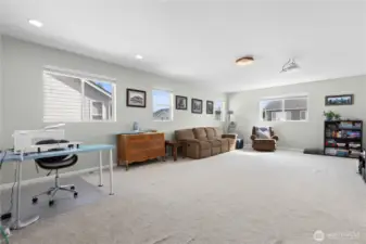 Upstairs family room.