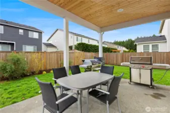 Covered Patio with Gas Line to BBQ