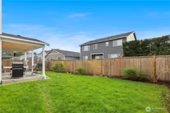 Low maintenance backyard.