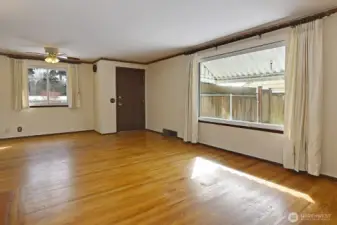 The floor plan is light filled.