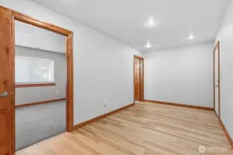 Lower floor mud room/bonus area