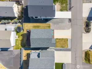 Overhead view of house