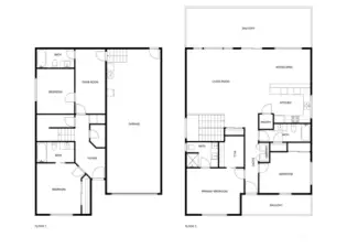 Upper & Lower lower floorplans