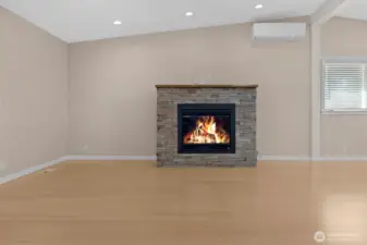 Fireplace and Mini Split