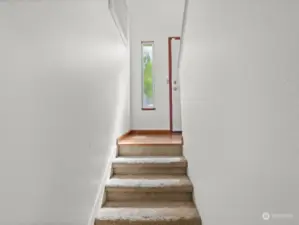 Take the stairs down to lower level
