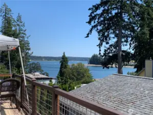 Views from the deck looking at Mt. Rainier, Puget Sound and Stretch Island!