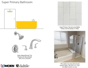 Primary bath design selections