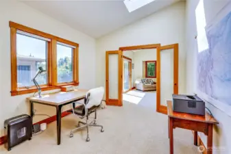 Primary sitting area used as an office
