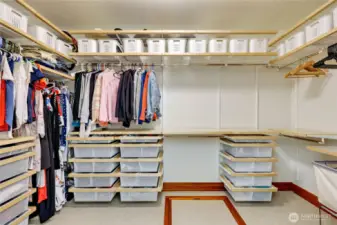 Primary large walk-in closet