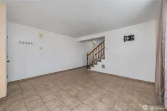 Living room with easily maintained flooring!