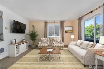 Virtually staged living!