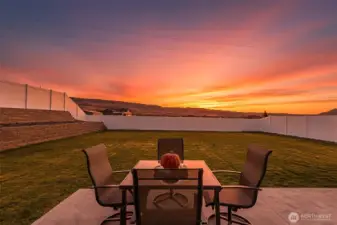 The sunrise coming over your back patio will be the best way to start your day with your favorite morning drink