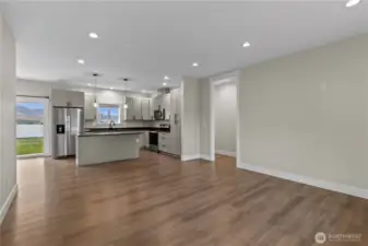 Living room Kitchen