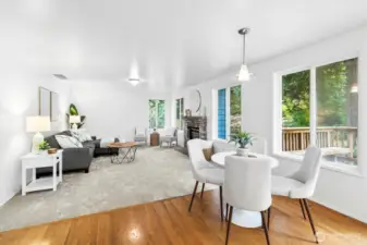 breakfast area to family room