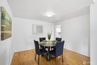 Versatile dining room or flex space—perfect for formal dining, home office, playroom, game room, hobbies, library, music room, or creative studio.