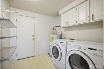 Utility room with extra storage.
