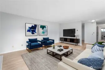 Virtually Staged Living room