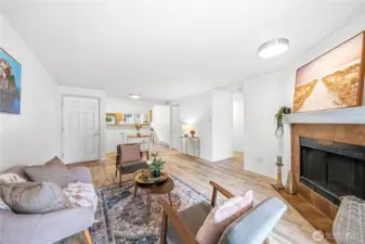 Light & bright top floor unit with water views.