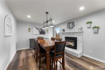 Dining Room with Gas Fireplace