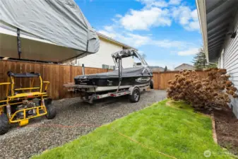 RV/Boat Parking Area in Backyard
