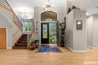 Beautiful soaring ceilings in a grand entry way