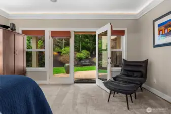 Access to your patio that backs up to a green belt