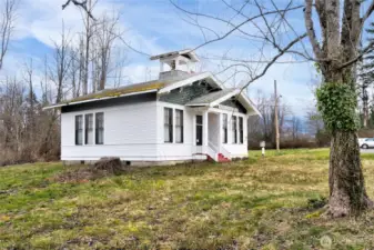 Looking East towards building.