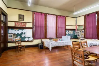 A very functional space that has hosted a variety of gatherings and bingo sessions over the years!